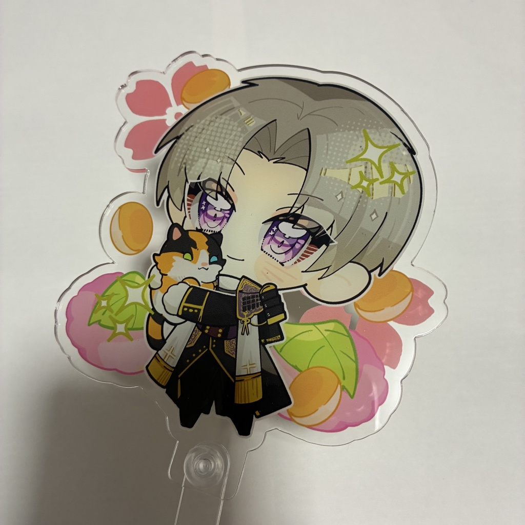 アクリルスティック　へし切長谷部と猫