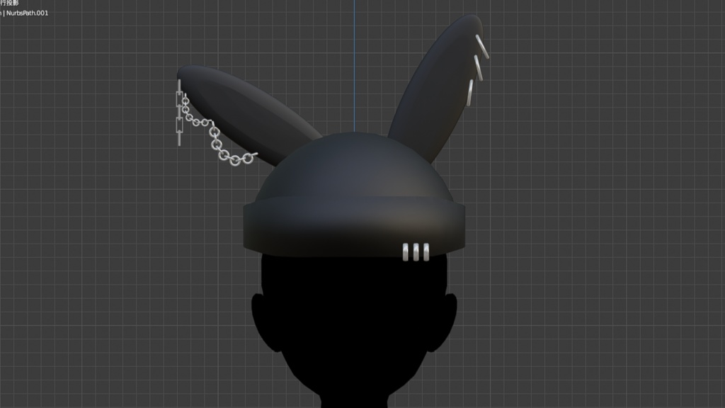 チェーン付きうさ耳ニット帽子(5色セット)