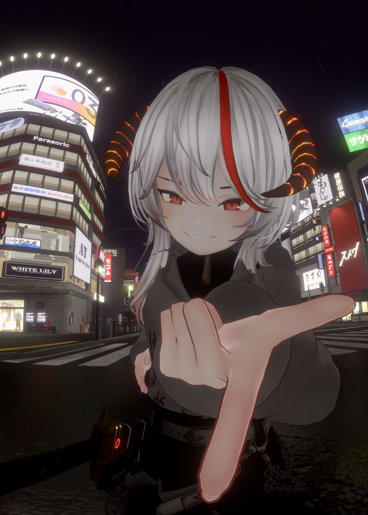 角・尻尾からエネルギーを零すテクスチャマスク【リーサルフリート対応】