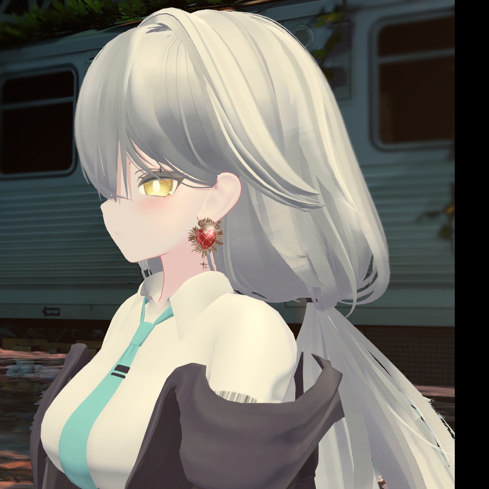 【ルルネ・エク対応】Heart Dagger Earring