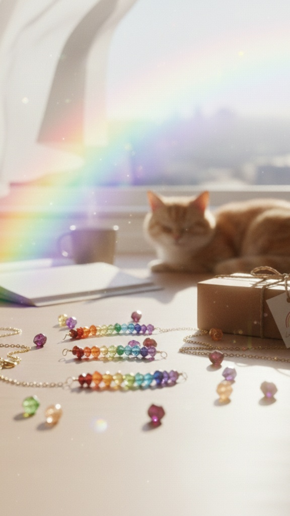 【Free/壁紙】心を整える「浄化の虹」スマホ用お守り壁紙