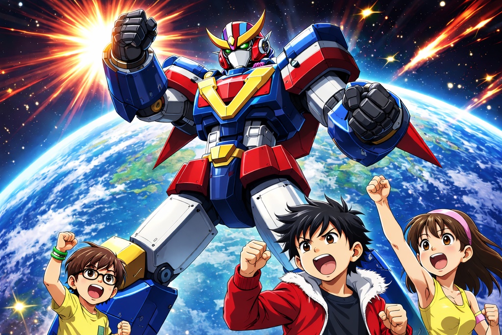 【架空アニメ楽曲】「合体無敵ガンバトラーＶ３」主題歌　OP　オープニングテーマ　フル　フリーBGM　聞き流し　作業用