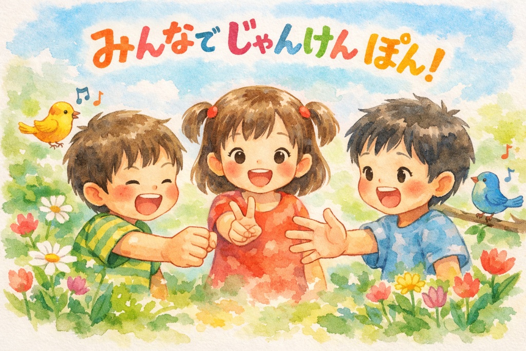 【楽しくなる歌】「じゃんけんぽん！」作業用　フル　フリーBGM　オリジナル楽曲　聞き流し