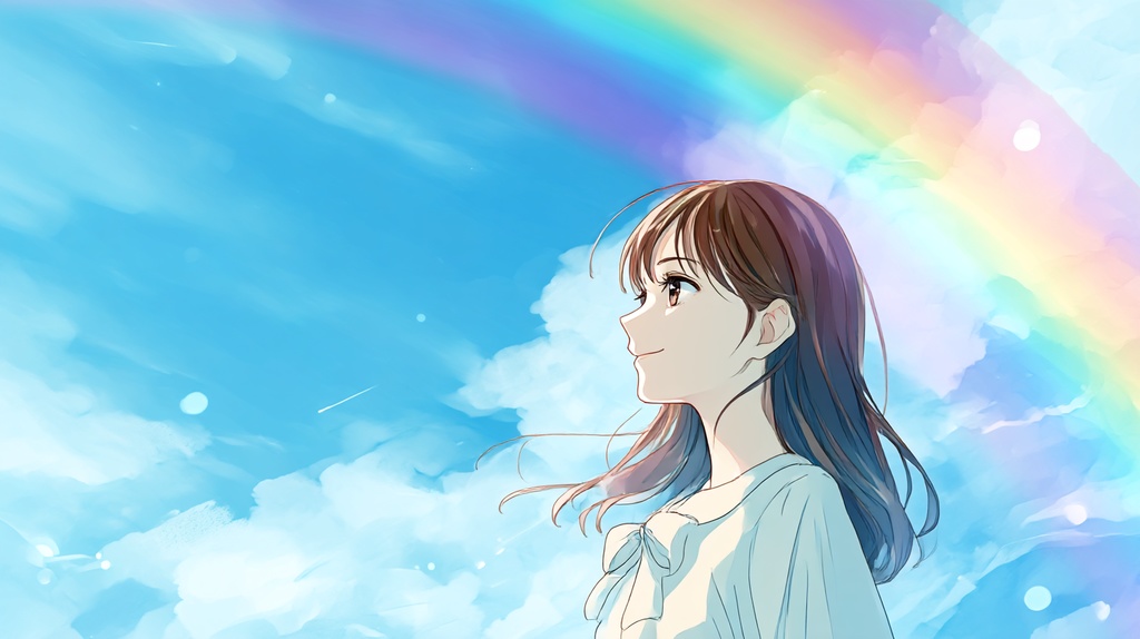 【こころに虹を架ける歌】「We draw a rainbow」オリジナル楽曲　フル　作業用　歌詞入り　フリー