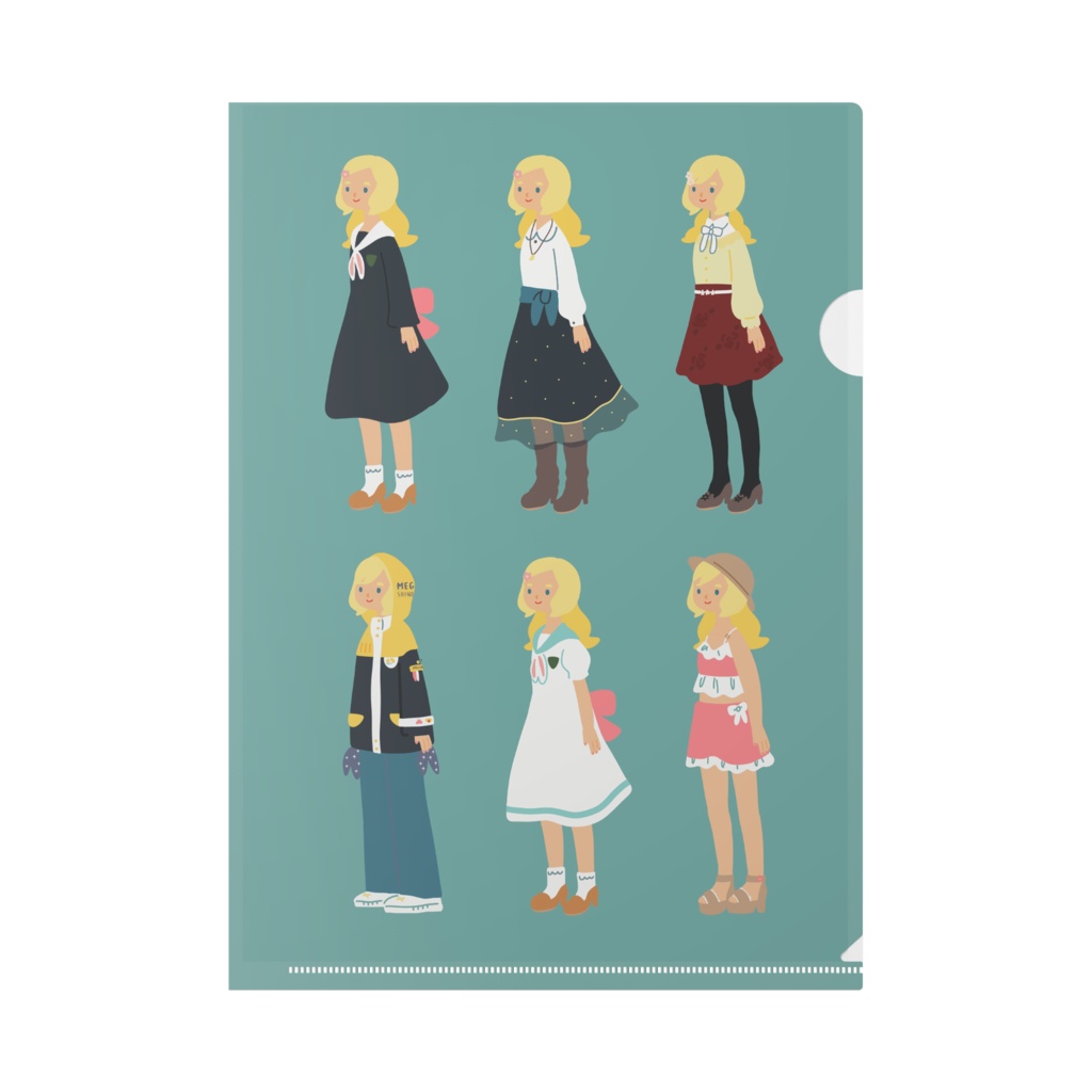 デフォルトめぐちゃんクリアファイル