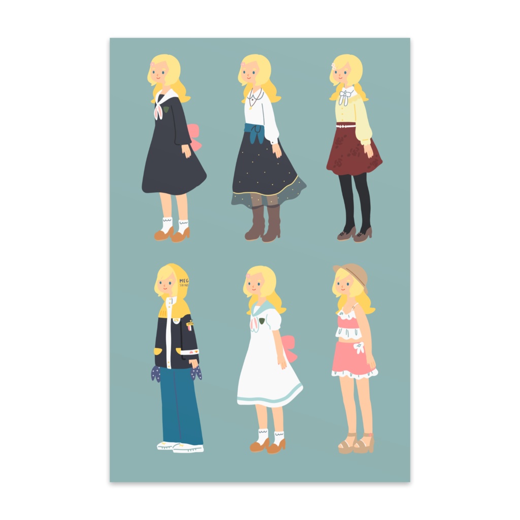 デフォルトめぐちゃんポストカード