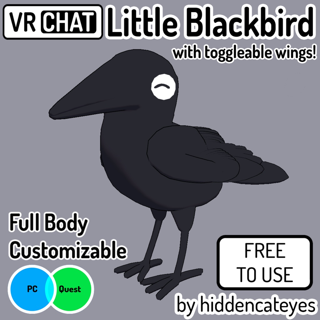 Little Blackbird - VRChat Avatar