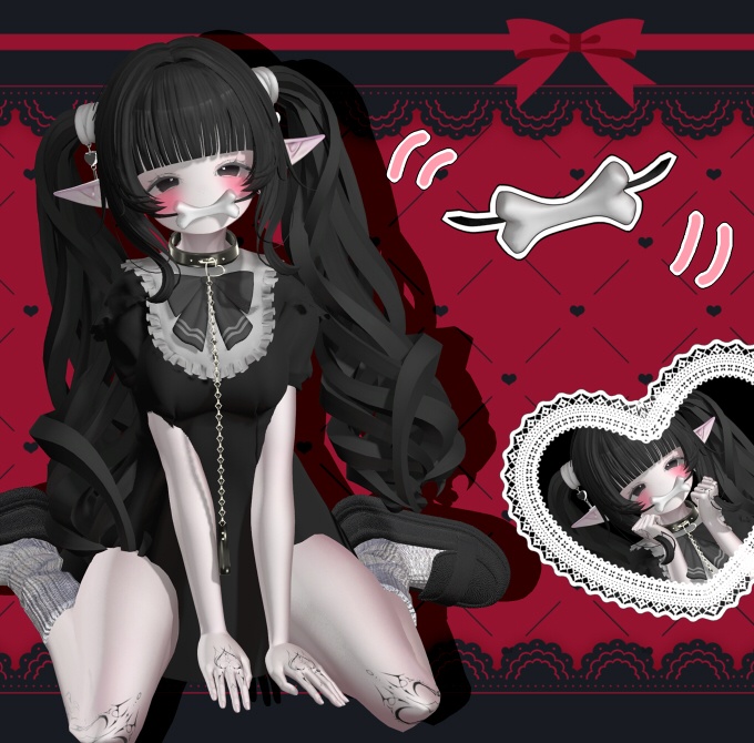 ♥初作品-猫耳・角+犬・猫・悪魔尻尾- ♥マヌカ用