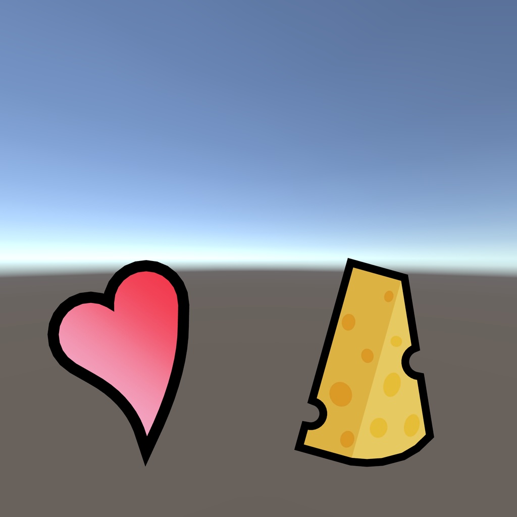 チャームセット【ハート・チーズ】