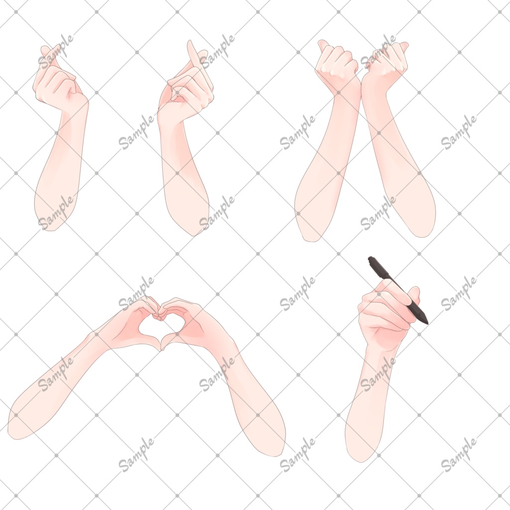 【Vtuber向け】手素材22種