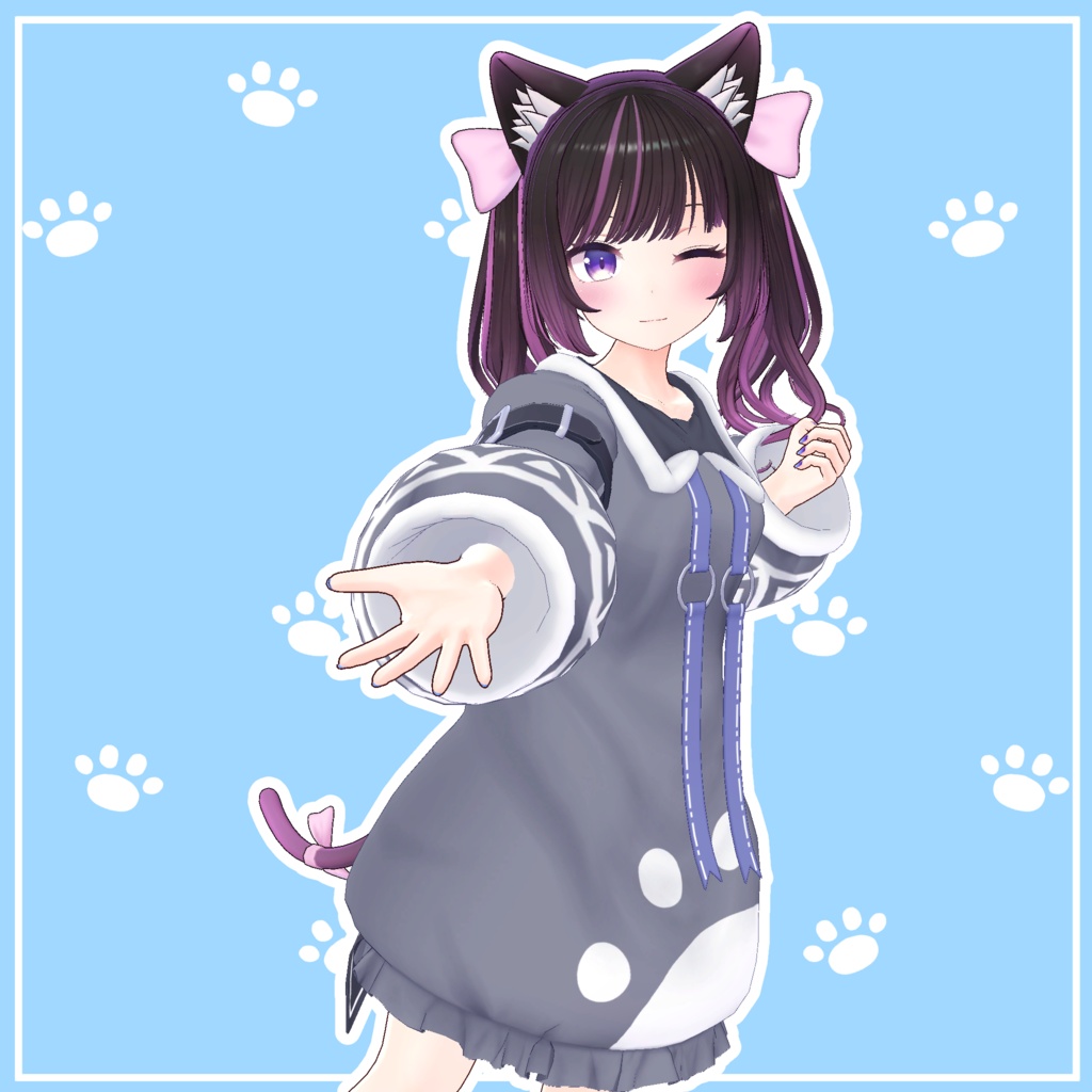 【14アバター対応】にくきゅうパーカー