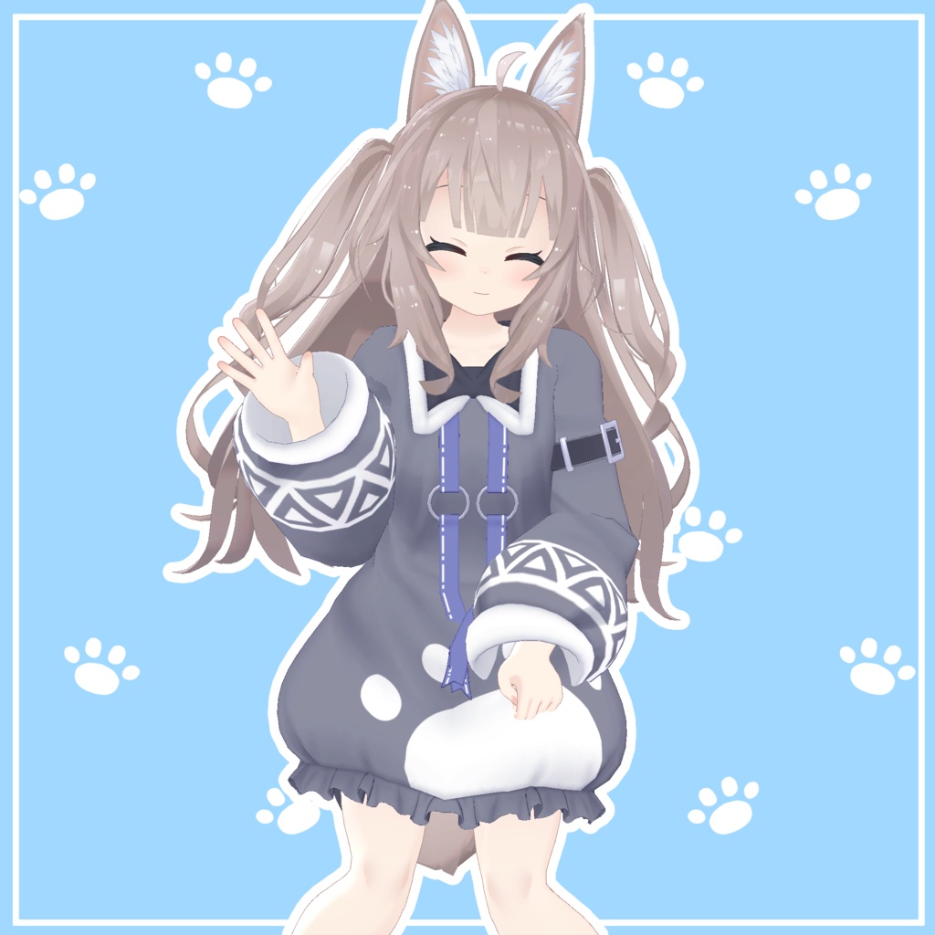 【14アバター対応】にくきゅうパーカー