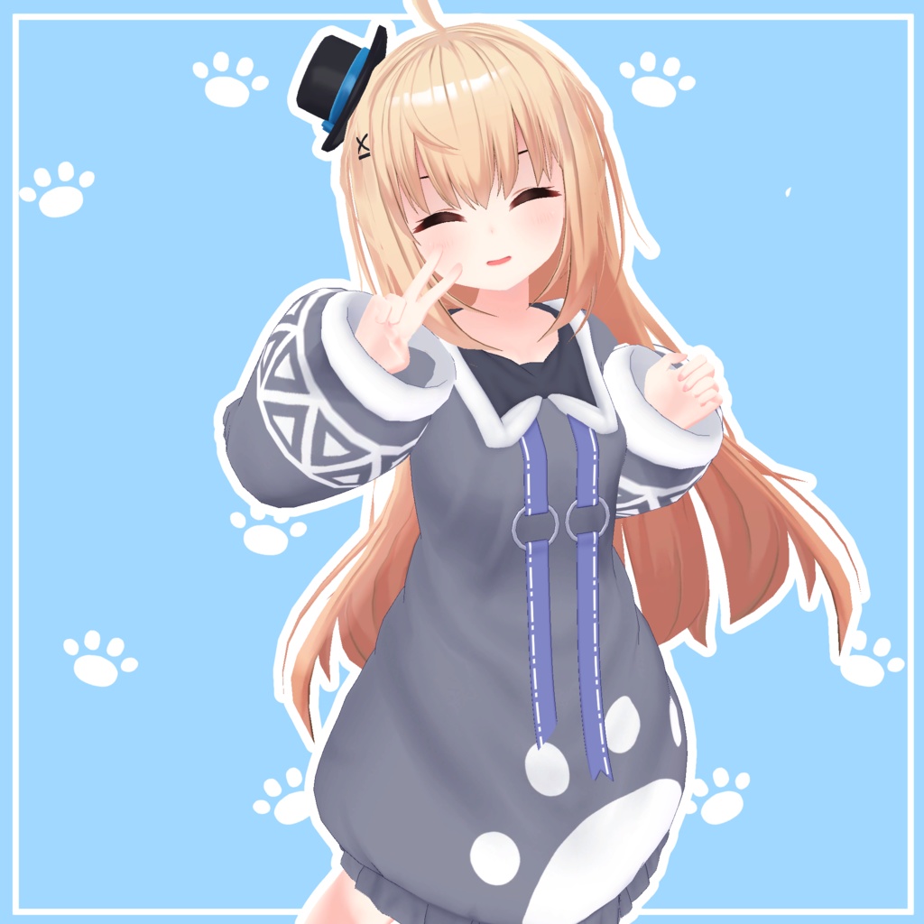 【14アバター対応】にくきゅうパーカー