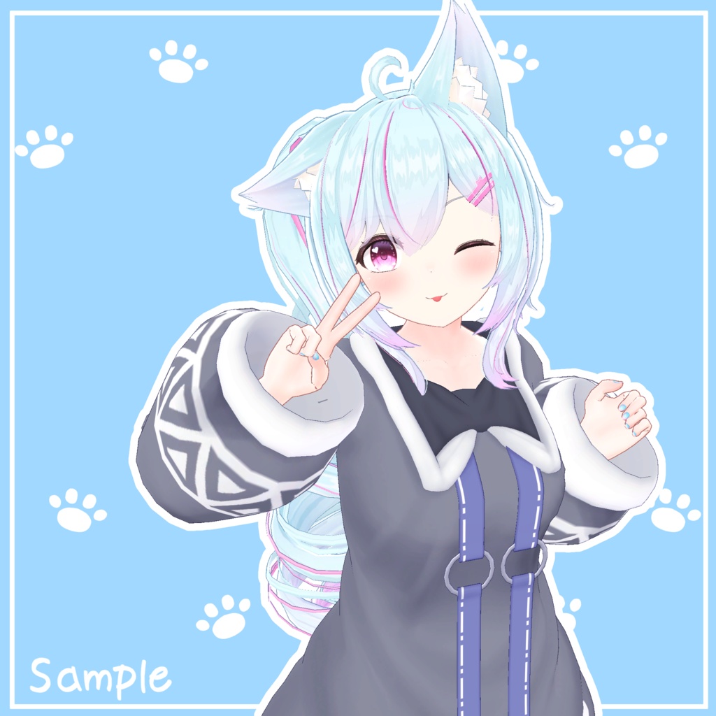 【14アバター対応】にくきゅうパーカー