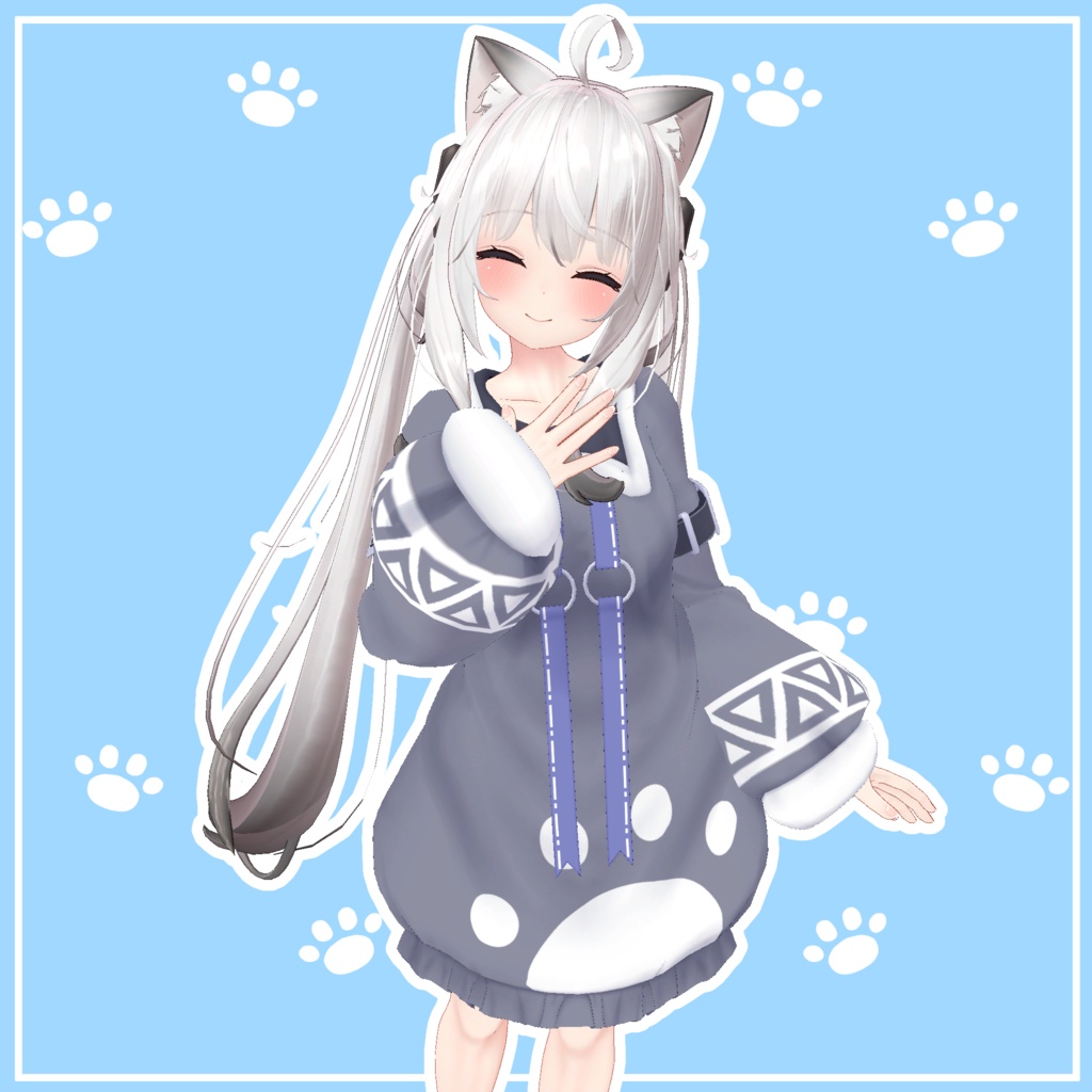 【14アバター対応】にくきゅうパーカー