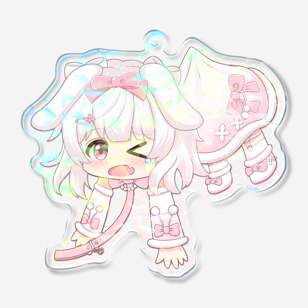 ももちゃん&夢猫わこーホロアクリルキーホルダー【改変用PSD無料配布】