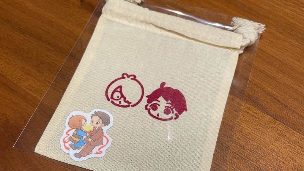 鬼水巾着とシール