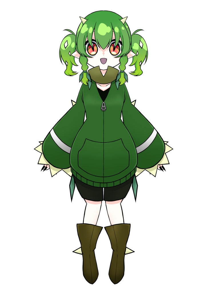 ※現在別サイトに出品中、購入対応可能です※【限定1点】サボテンモチーフの女の子【おまけ付Live2Dモデル】