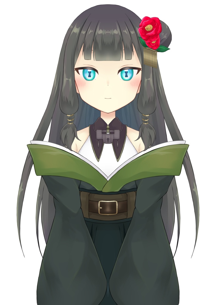 ※現在別サイトに出品中、購入対応可能です※【限定1点】和錠モチーフの女の子【腰上のみLive2Dモデル】