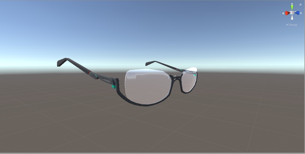 【3Dモデル】アンダーリム メガネ