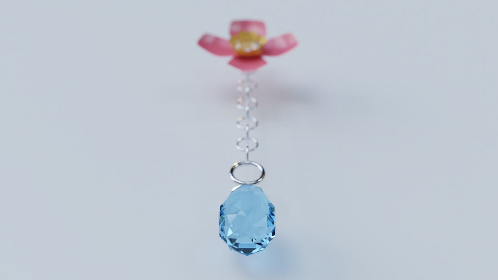 【3Dモデル】お花のピアス【ボーン入り】