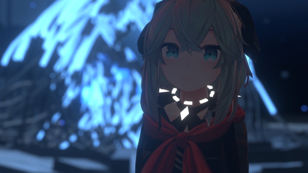 【VRChat向け】宝石付きチョーカー&回るリングチョーカー