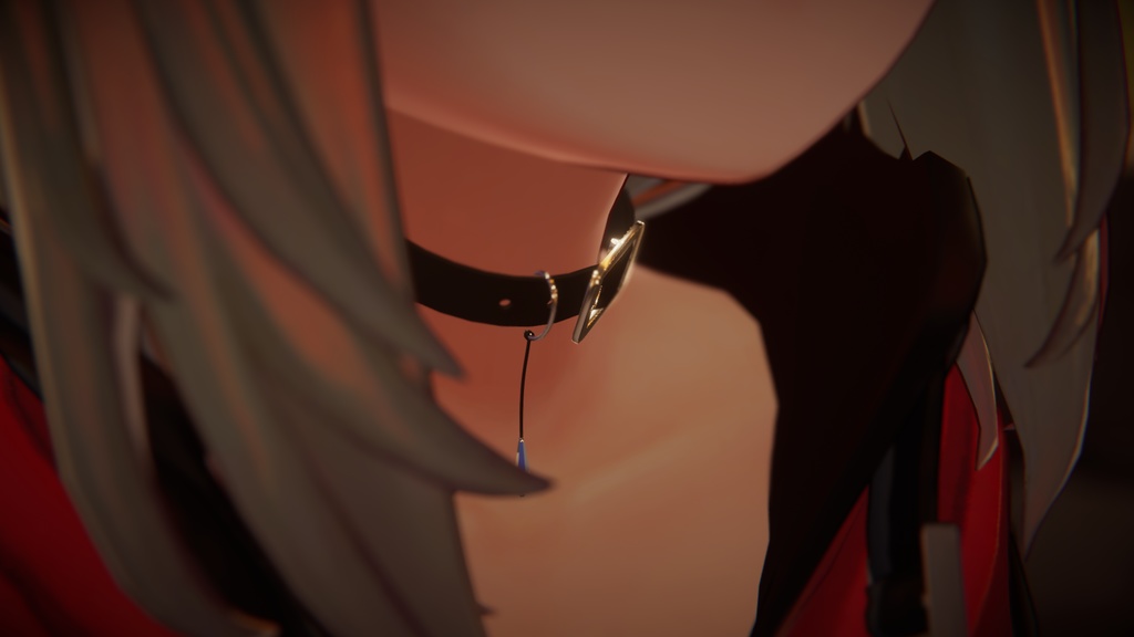 【VRChat向け】宝石付きチョーカー&回るリングチョーカー