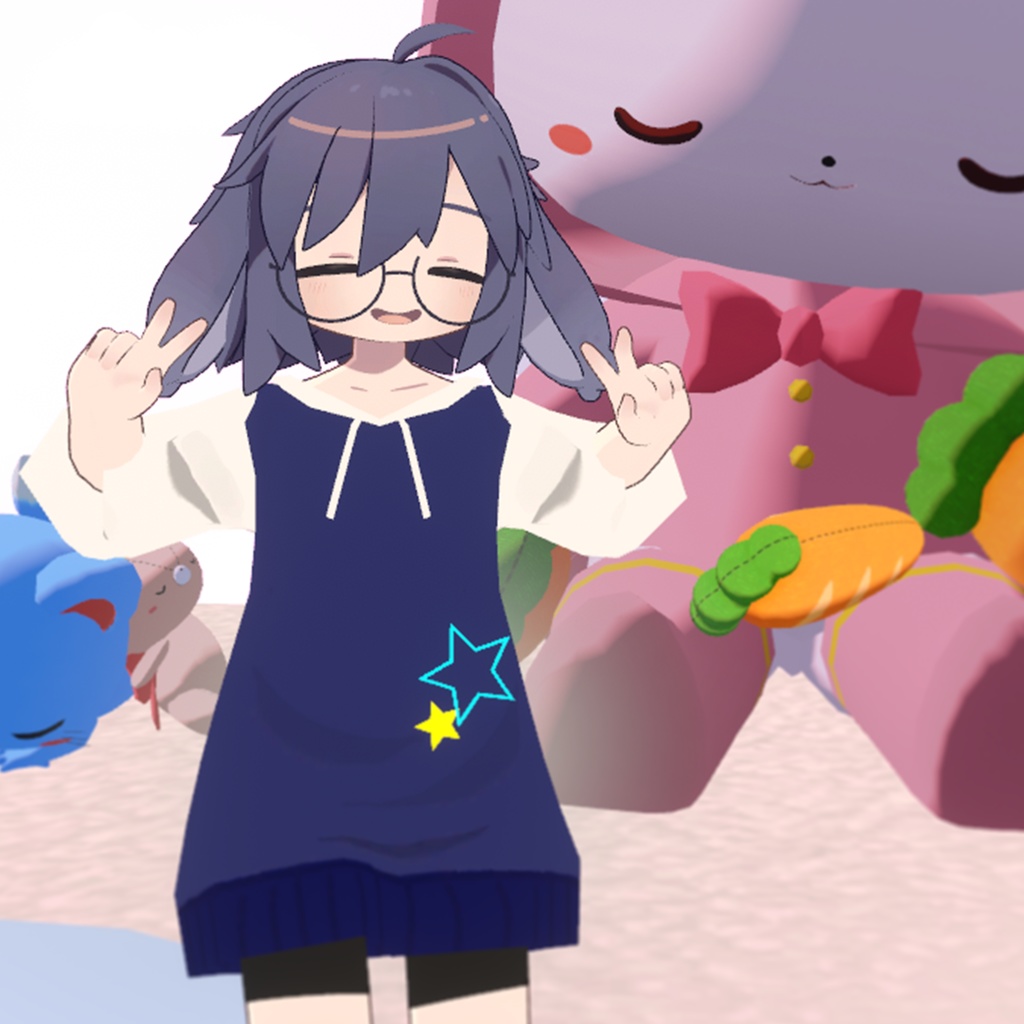 【VRC衣装】うささきちゃん向けお星さまパーカー&スパッツ!