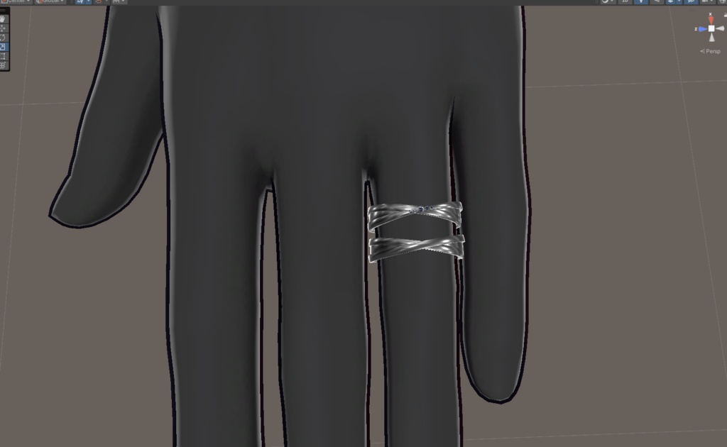 【VRChat向け指輪】cross ring