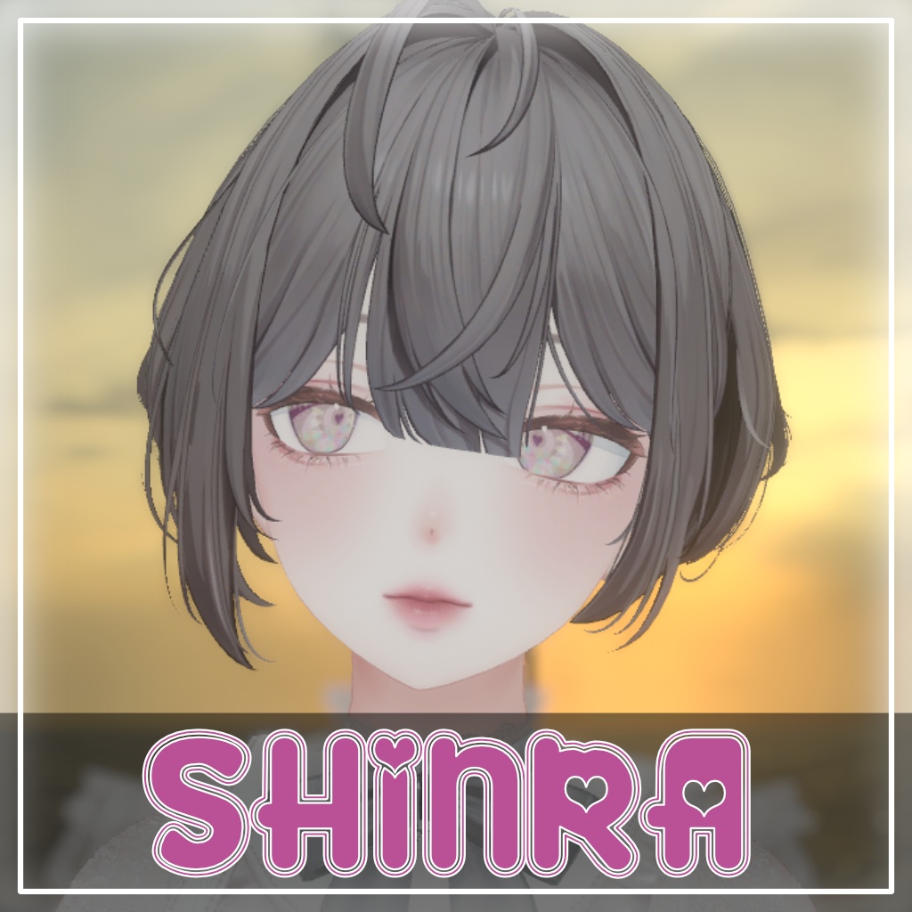 【9アバター対応】Sparking Heart Eye Textures(全15色)&しらつめ追加(注意)