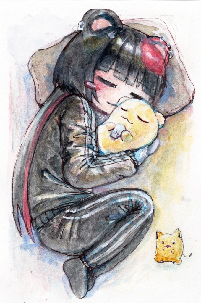 【原画】すやすやロボハムスター人間