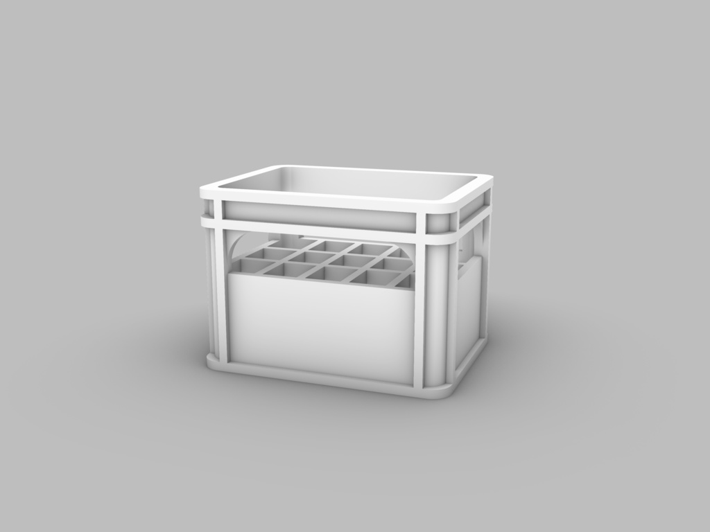 ビールケース 3D model 3Dプリンタ rhinoceros stl obj fbx blend フリー free