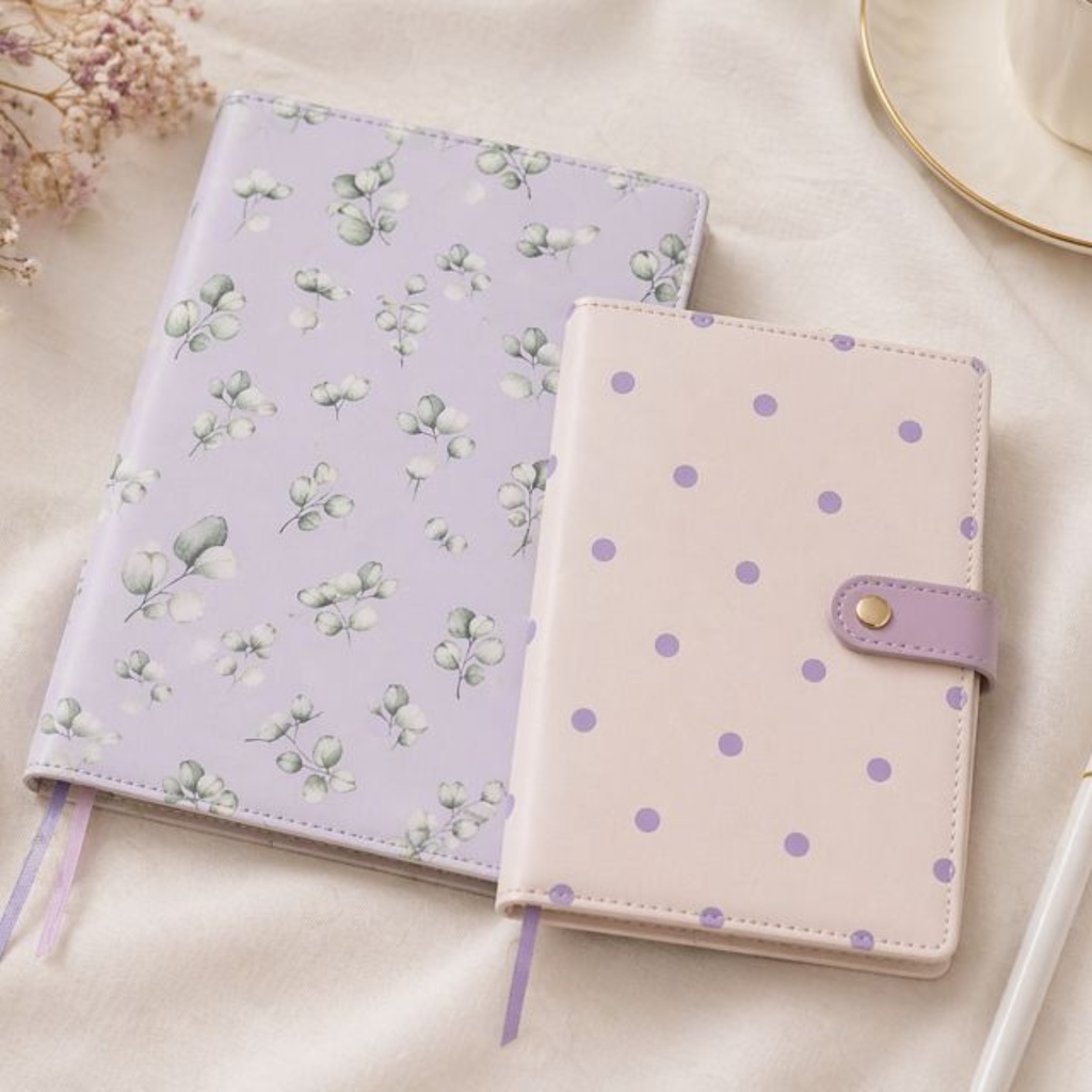 ラベンダー柄 ラッピング&手帳素材16枚