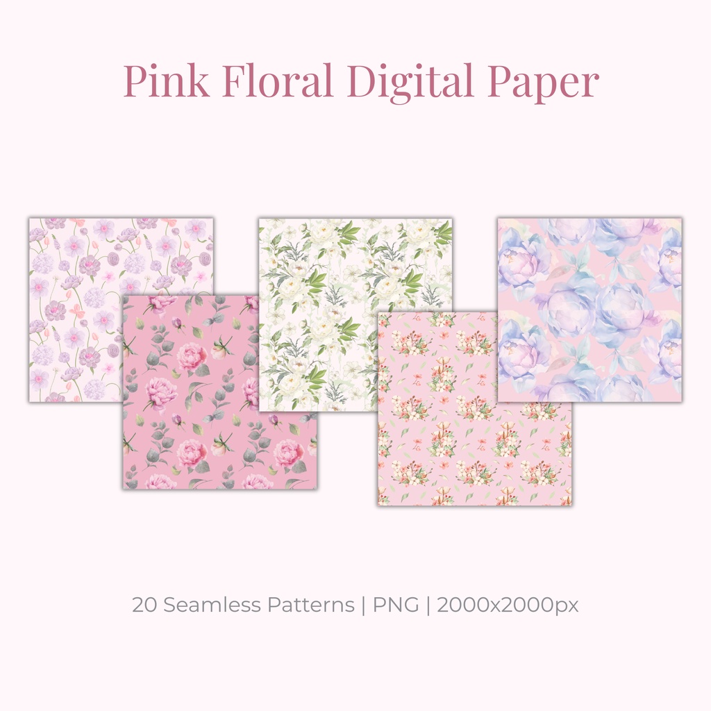 ピンクの花柄ウェディング招待状セット｜牡丹フラワー｜結婚式・ブライダル・ペーパーアイテム｜PNGダウンロード