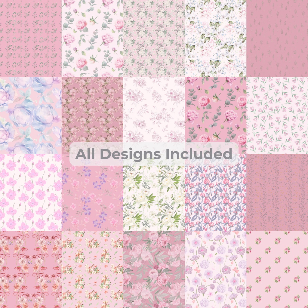 ピンクの花柄ウェディング招待状セット|牡丹フラワー|結婚式・ブライダル・ペーパーアイテム|PNGダウンロード