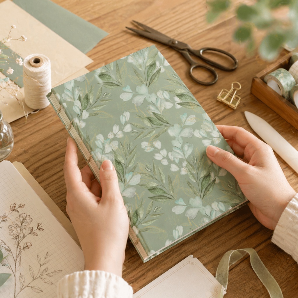 【15枚セット】セージグリーンのボタニカルデジタルペーパー|3600px|背景素材・ラッピング・スクラップブックに