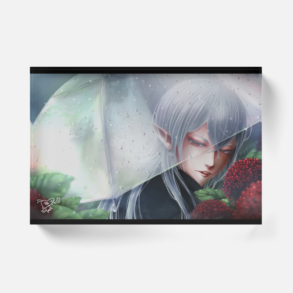 紫陽花アクリルブロック