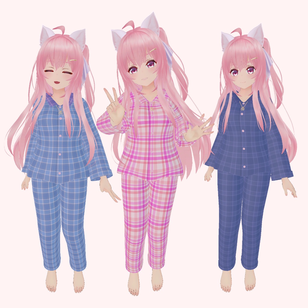 【エミスティアちゃん対応】長袖パジャマ3Dモデル