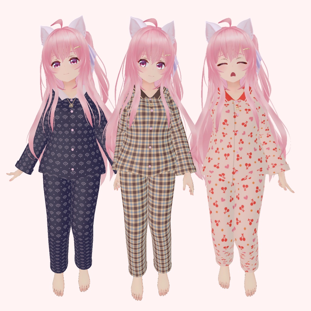 【エミスティアちゃん対応】長袖パジャマ3Dモデル