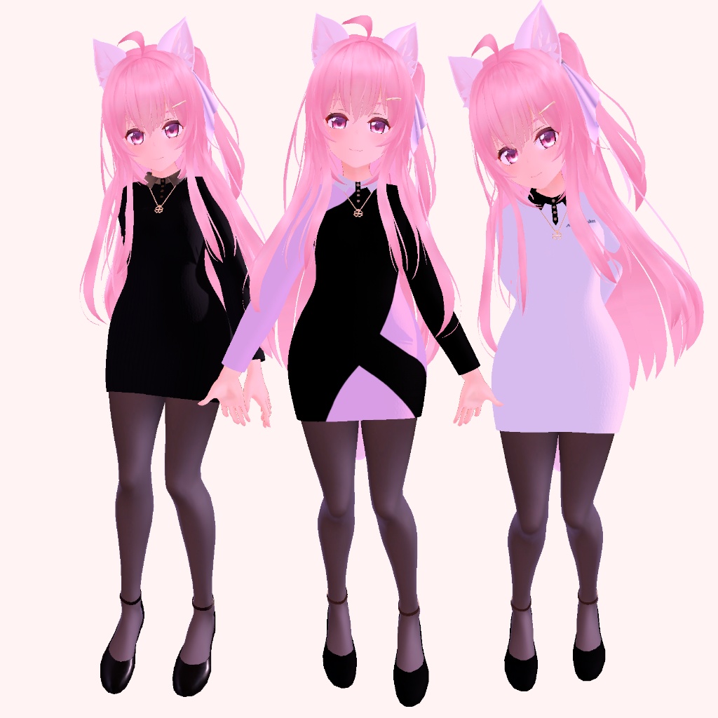 【エミスティアちゃん対応】タイトドレス3Dモデル