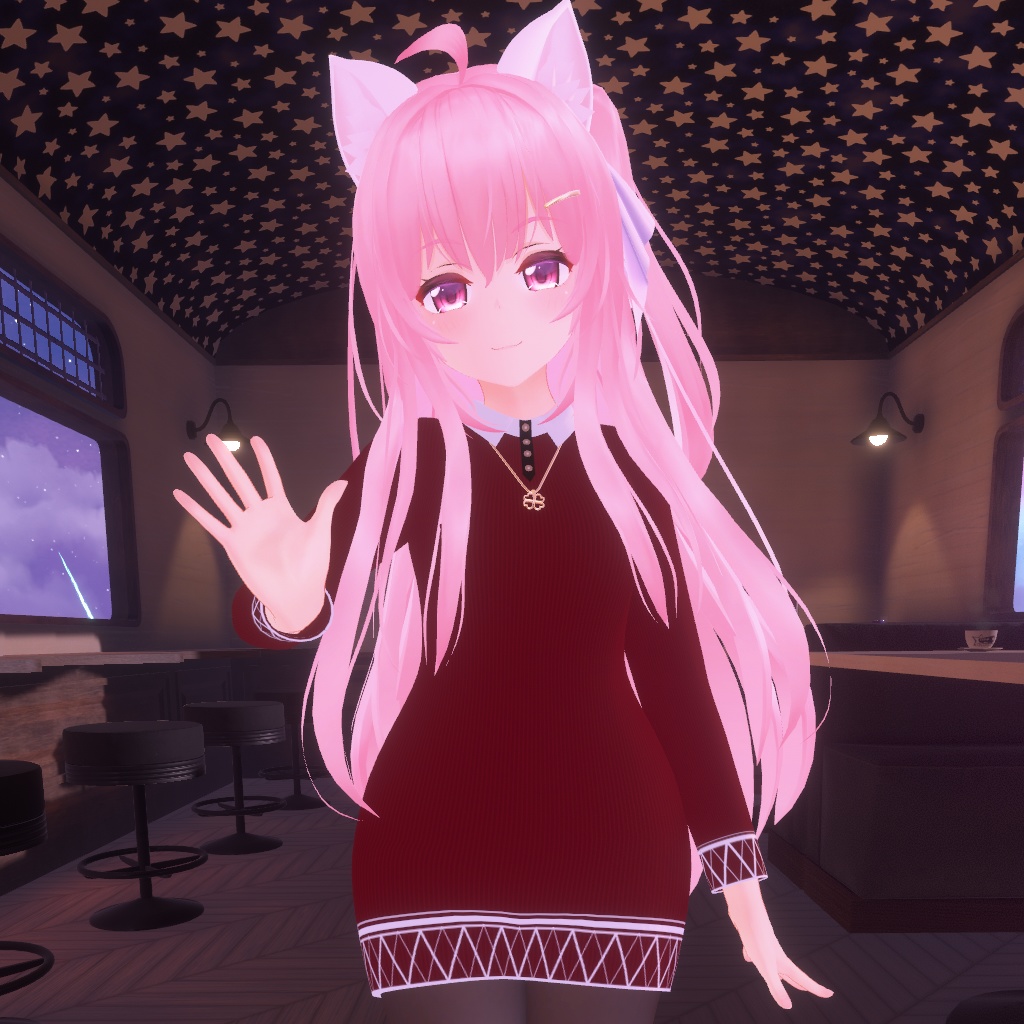 【エミスティアちゃん対応】タイトドレス3Dモデル