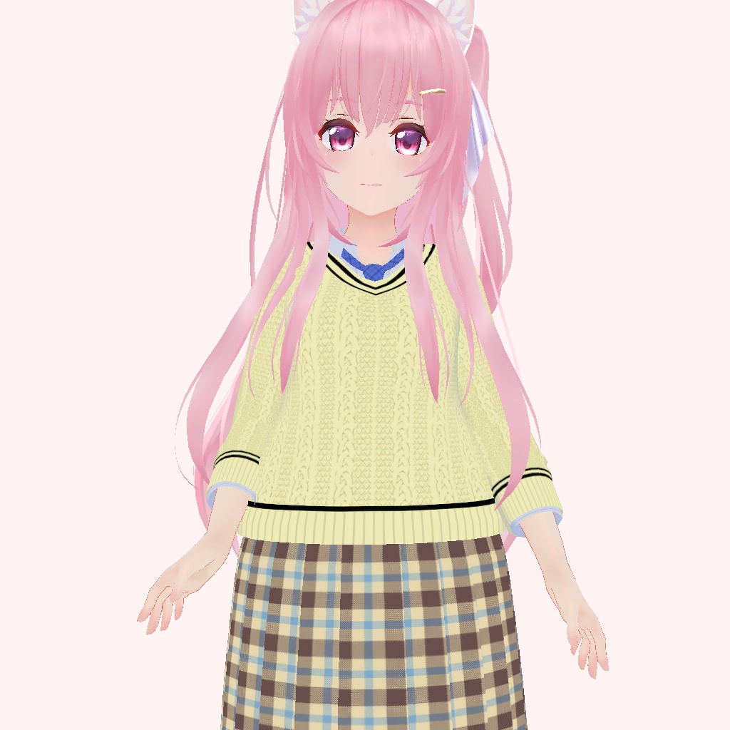 【エミスティアちゃん対応】スクールセータースタイル3Dモデル