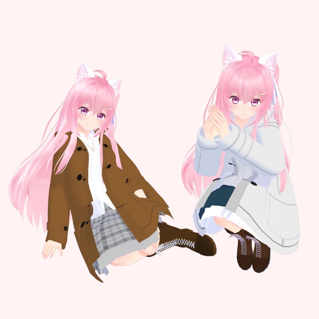 【エミスティアちゃん対応】ダッフルコーデ3Dモデル