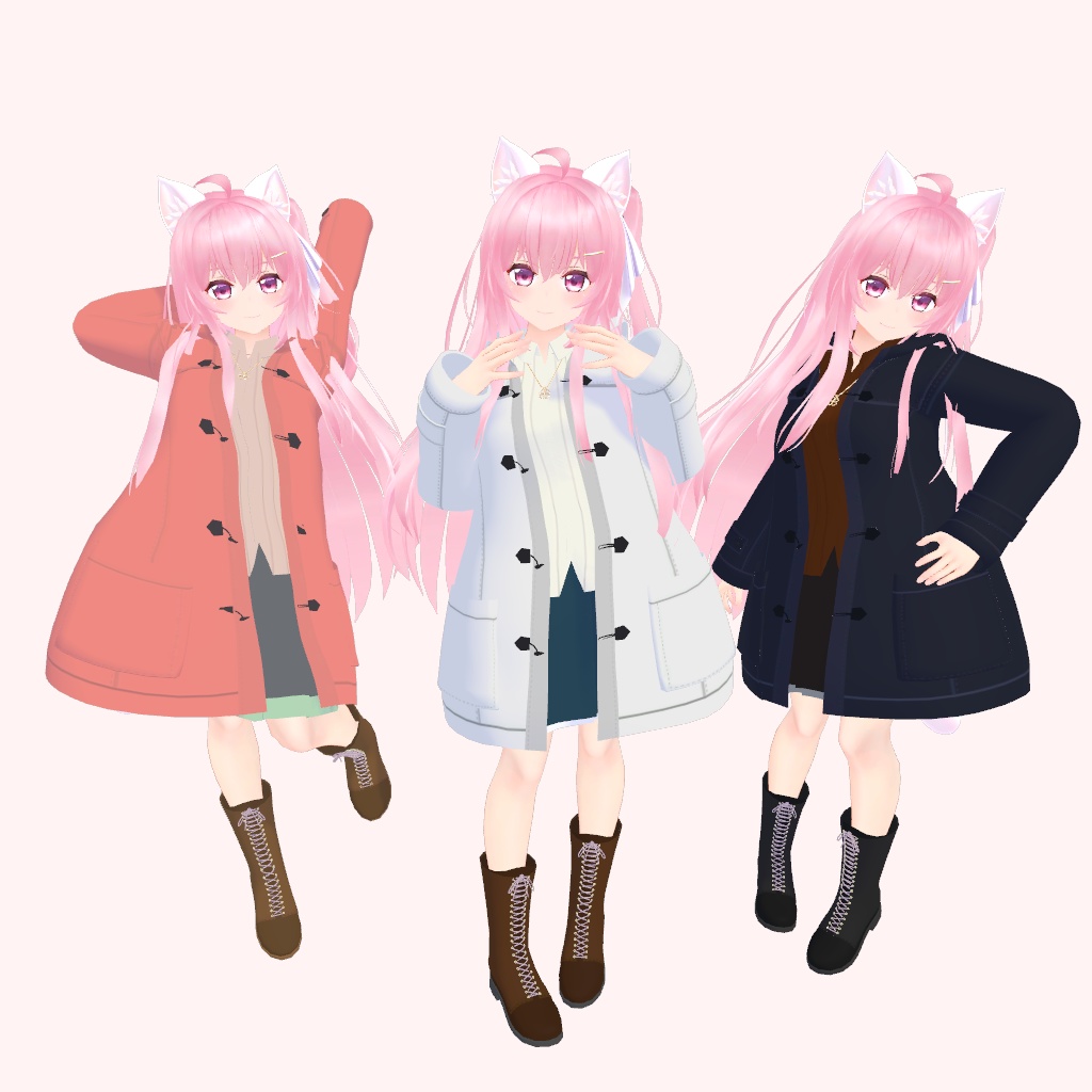 【エミスティアちゃん対応】ダッフルコーデ3Dモデル