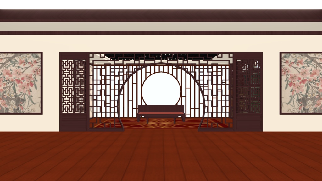 MMD中華風ステージ書斎付き