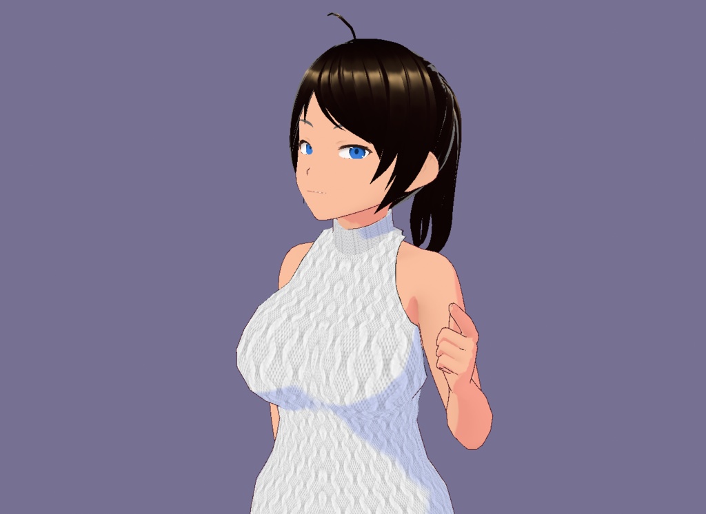 【Vroid正式版】バックレス ニットセーター