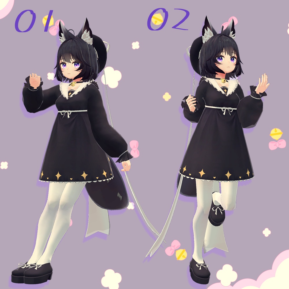 かわいいポーズ4種詰め合わせ