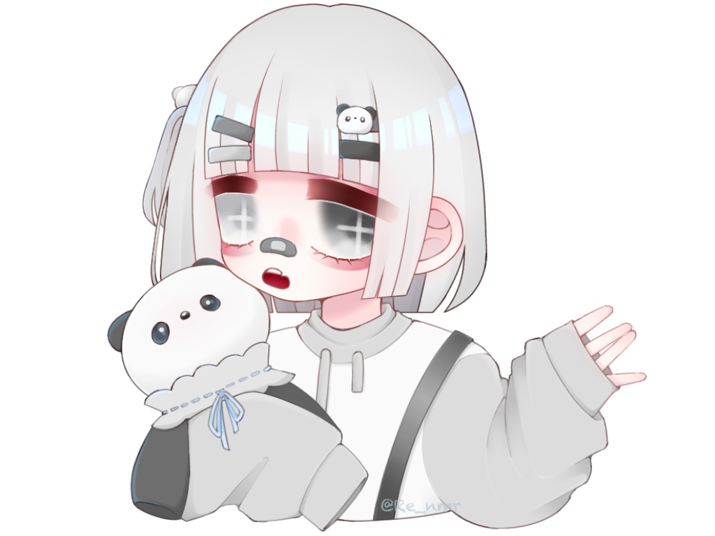 しろいチャンキーホルダー