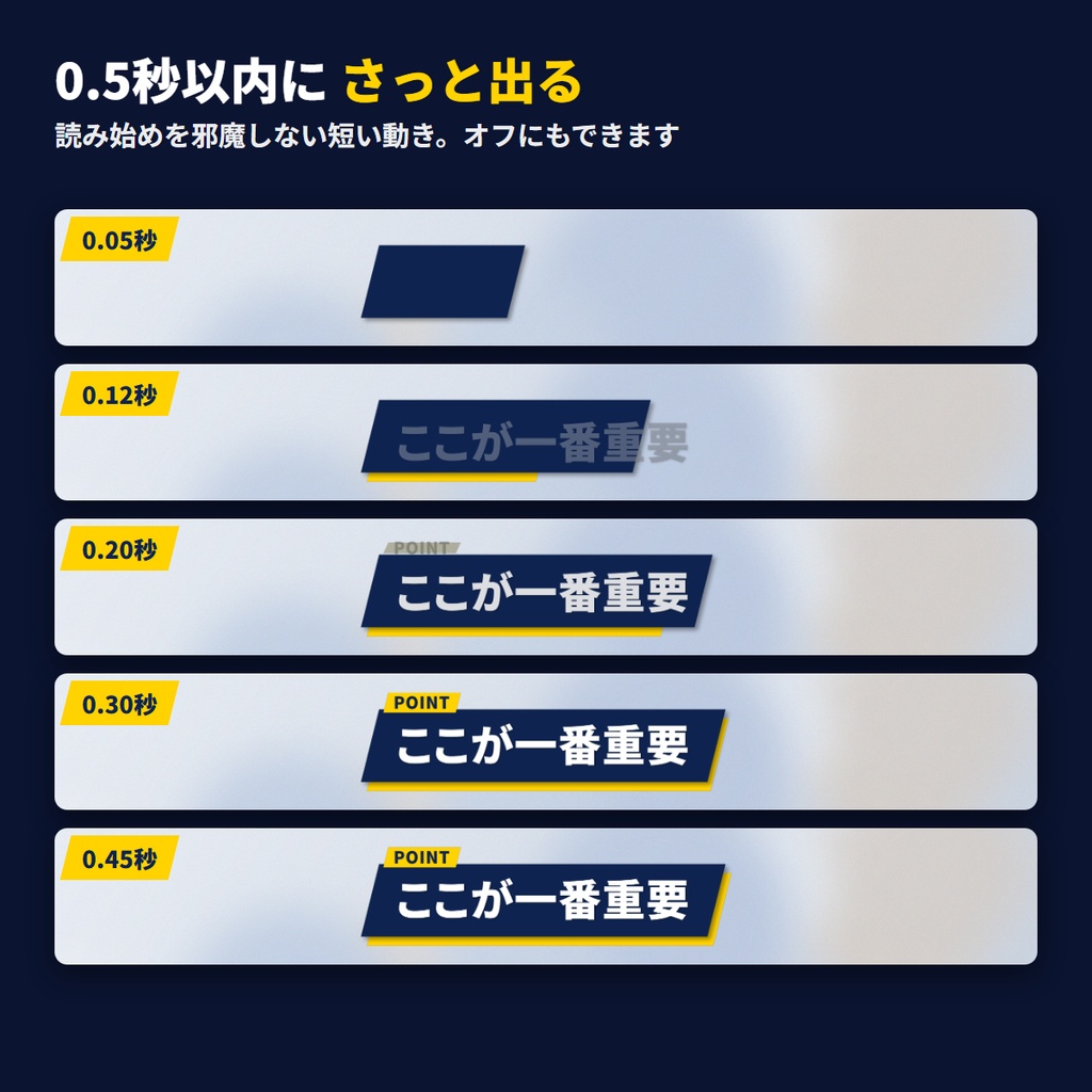 【無料体験版あり】解説・ビジネス系テロップ|動画とサムネが同じデザイン 8種×5色【Premiere Pro用MOGRT+Photoshop用PSD】MotionCraft テロップDUO
