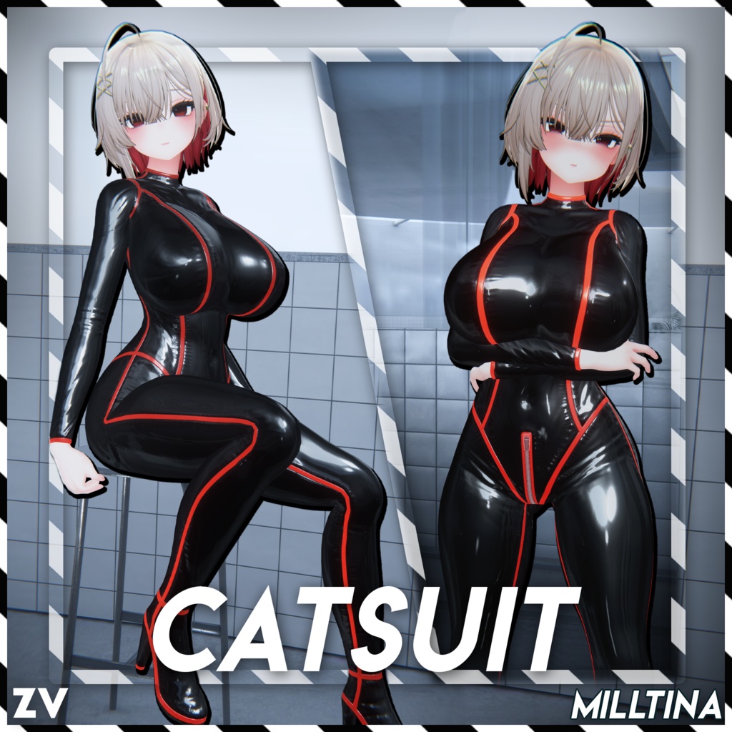 ラバースーツ 『Zeni Latex Catsuit』 - Milltina用